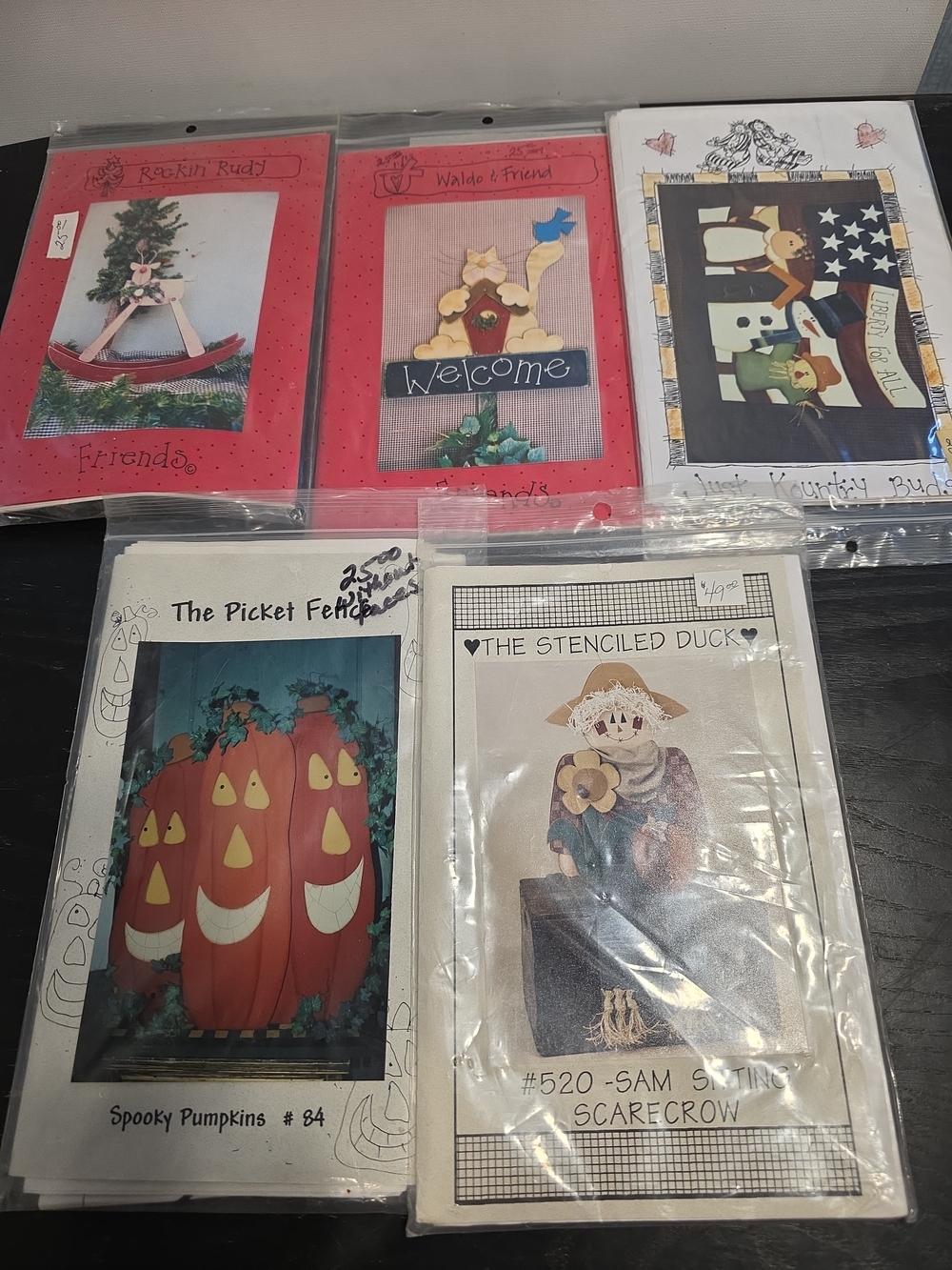 Vintage DIY 5 Patterns Wood/fabric/painting,  Holiday Decor, Decorative